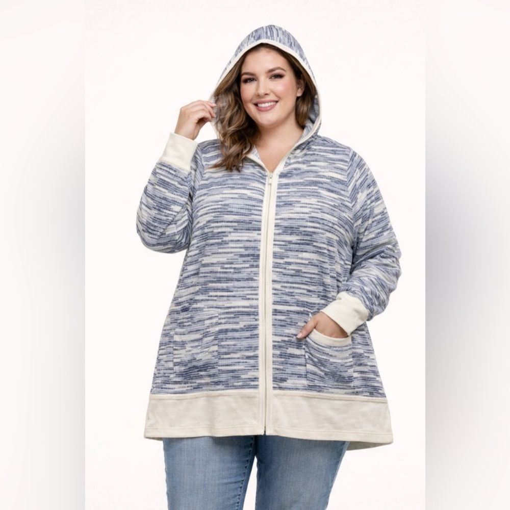 Style & Co Petite Cardigan Full Zip Sweater Pockets Hooded Women PL $60 …